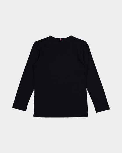 Tommy Hilfiger Kids' Global Stripe Flag Long Sleeve T-Shirt Desert Sky