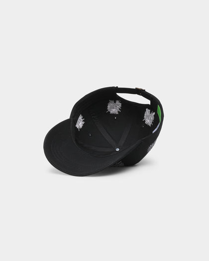 HUF Multi Hit 6-Panel Curved Visor Strapback Black