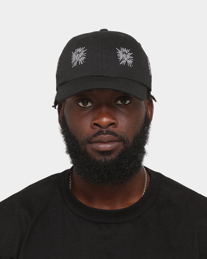 HUF Multi Hit 6-Panel Curved Visor Strapback Black