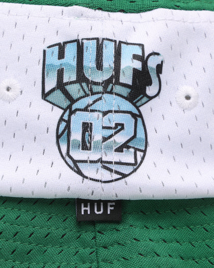 HUF Basketball Mesh Bucket Hat Green