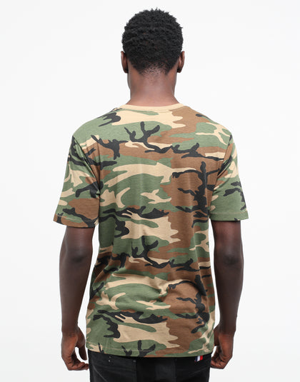 Brixton Main Label II Print SS Tee Woodland Camo