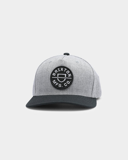 Brixton Crest C MP Snapback Heather Grey/Black