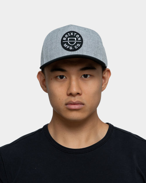 Brixton Crest C MP Snapback Heather Grey/Black