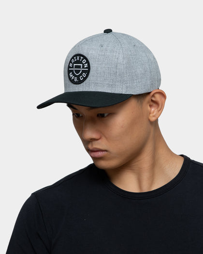 Brixton Crest C MP Snapback Heather Grey/Black