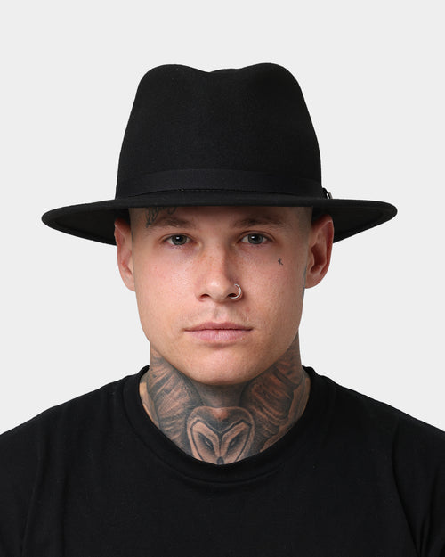 Brixton Messer Packable Fedora Black/Black