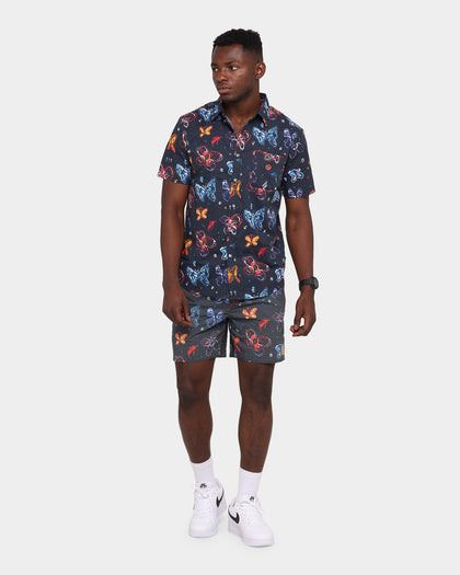 Brixton BB Bloom Woven Button Up T-Shirt Black