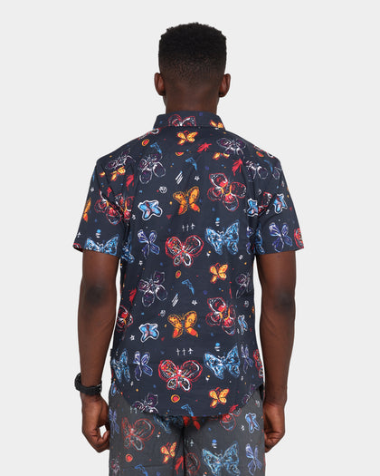 Brixton BB Bloom Woven Button Up T-Shirt Black