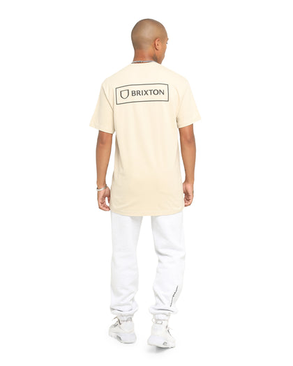 Brixton Alpha Block Short Sleeve T-Shirt Cream