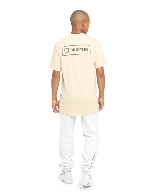 Brixton Alpha Block Short Sleeve T-Shirt Cream