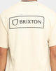 Brixton Alpha Block Short Sleeve T-Shirt Cream
