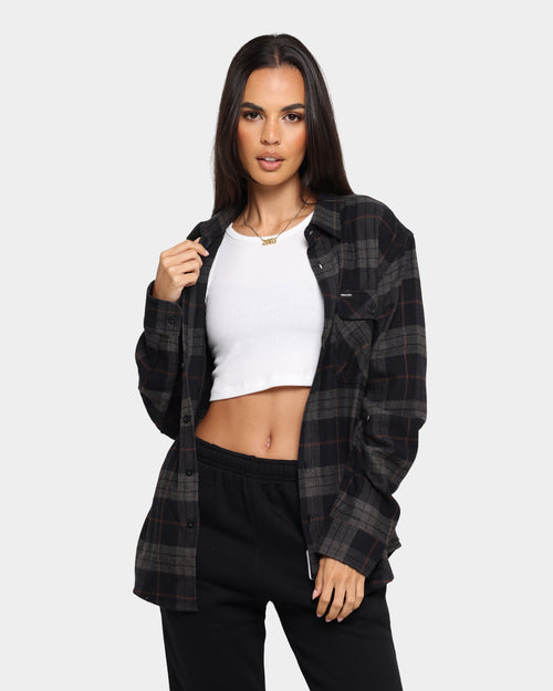Brixton Bowery Long Sleeve Flannel Shirt Black/Charcoal