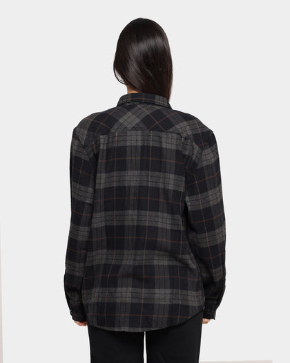 Brixton Bowery Long Sleeve Flannel Shirt Black/Charcoal