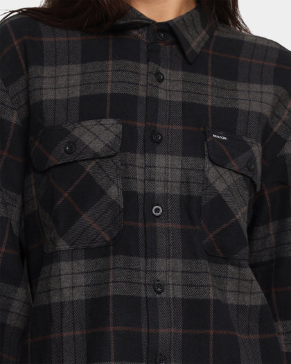 Brixton Bowery Long Sleeve Flannel Shirt Black/Charcoal