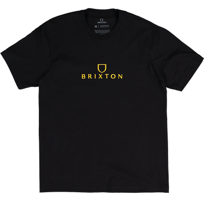 Brixton Alpha Thread Short Sleeve T-Shirt Black/Gold