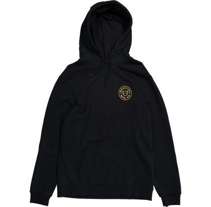 Brixton Crest II Pull Over Hoodie Black/Gold