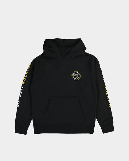 Brixton Kid's Crest Pullover Hoodie Black