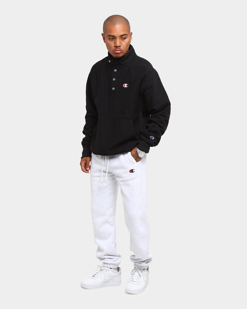 Champion Men's Rev Weave Quarter Snap Pullover Black