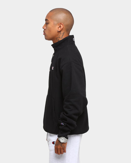 Champion Men's Rev Weave Quarter Snap Pullover Black
