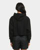Champion Women's Rev Weave Script Crop Hoodie Black