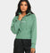 Champion Women's Rev Weave Script Crop Hoodie Thermal Green