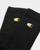 Champion Unisex C Logo Crew Socks 2Pack Black/Gold EMB
