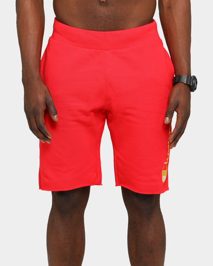 Champion Men's Rev Weave Cut Off Script Short Red/Gold