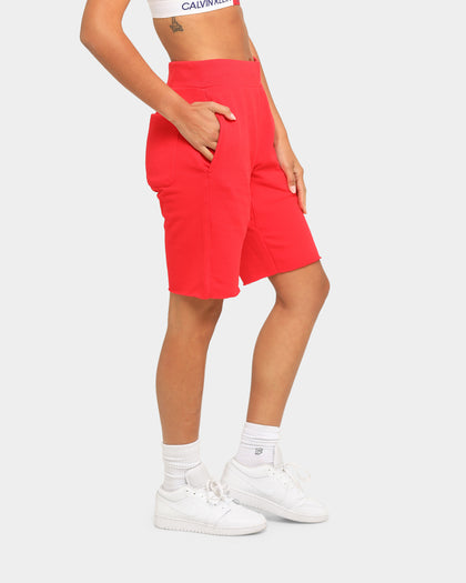 Champion Men's Rev Weave Cut Off Script Short Red/Gold