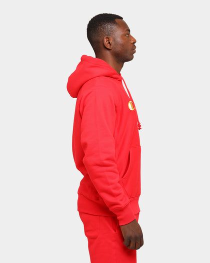 Champion Men's Rev Weave Embroidered Script Hoodie Red/Gold