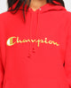 Champion Men's Rev Weave Embroidered Script Hoodie Red/Gold