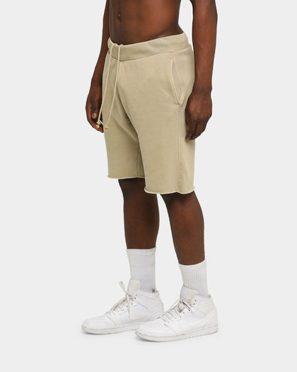 Champion Rev Weave Script Cut Off Shorts American Khaki