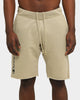 Champion Rev Weave Script Cut Off Shorts American Khaki