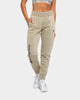 Champion Women's Garment Dyed Rev Weave Script Jogger American Khaki