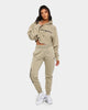 Champion Women's Garment Dyed Rev Weave Script Jogger American Khaki