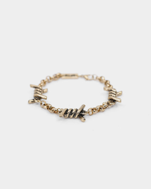 Wild for the Weekend Men's Barbed Wire Bracelet Gold