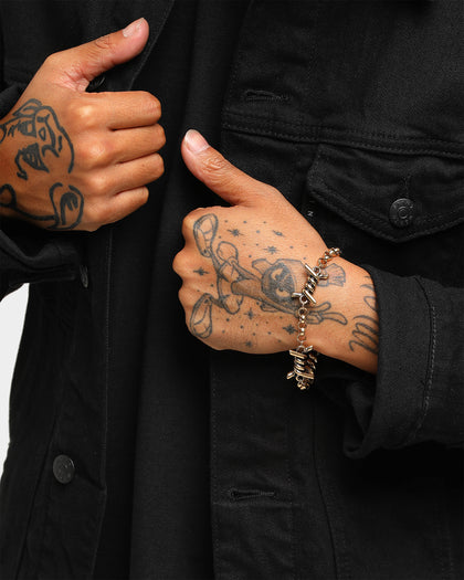 Wild for the Weekend Men's Barbed Wire Bracelet Gold