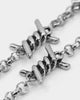 Wild for the Weekend Men's Barbed Wire Bracelet Silver