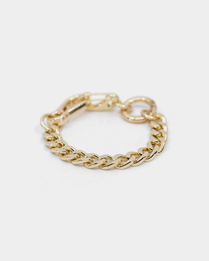 Wild for the Weekend Men's Mixed Chain Bracelet Gold