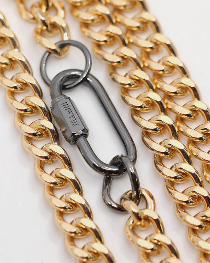 Wild for the Weekend Metal Clasp Necklace Gold/Gunmetal