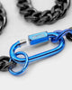Wild for the Weekend Metal Clasp Necklace Gunmetal/Blue