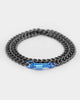 Wild for the Weekend Metal Clasp Necklace Gunmetal/Blue