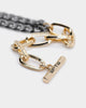 Wild for the Weekend Men's Mixed Double Chain Bracelet Gold/Gunmetal