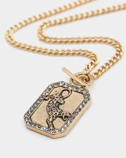 Wild for the Weekend Welcome to the Jungle Cheetah Necklace Gold