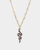 Wild for the Weekend Welcome to the Jungle Snake Necklace Gold