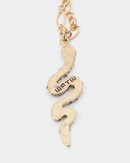Wild for the Weekend Welcome to the Jungle Snake Necklace Gold