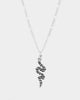 Wild for the Weekend Welcome to the Jungle Snake Necklace Silver