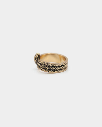 Wild for the Weekend Welcome to the Jungle Snake Ring Gold