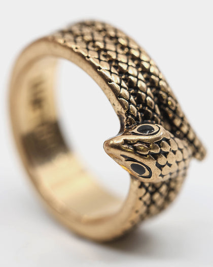 Wild for the Weekend Welcome to the Jungle Snake Ring Gold