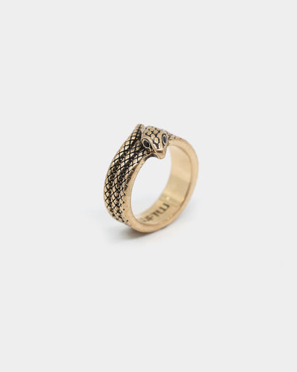 Wild for the Weekend Welcome to the Jungle Snake Ring Gold