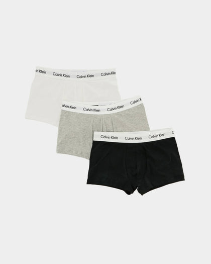 Calvin Klein Men's Low Rise Trunk 3 Pack Black/White/Grey