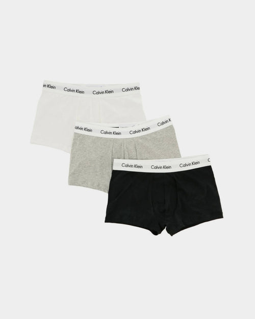 Calvin Klein Men's Low Rise Trunk 3 Pack Black/White/Grey